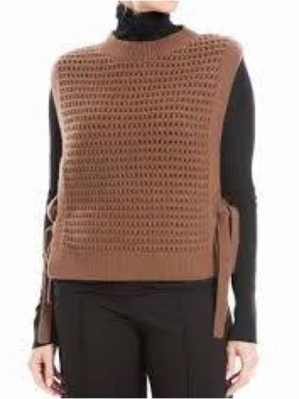 Brand New Max Studio Knit Side-Tie Sweater Vest